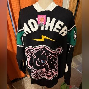 Mother Black Graphic Sweater by dressed in LALA.  Size is small/medium.